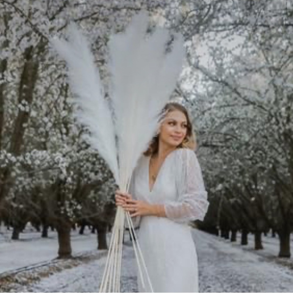 Pampas Grass Artificial White